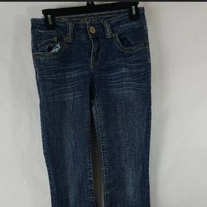 Hydraulic Lola Boot Cut 5/6 short 28” inseam jeans frayed hems